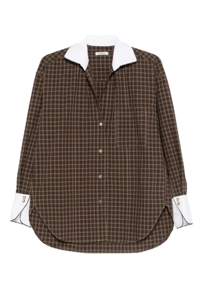 SANDRO plaid shirt - Brown