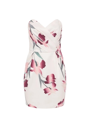 Rebecca Vallance Linnea floral strapless mini dress - Neutrals