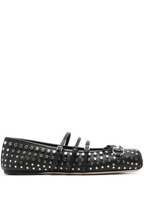 Gucci stud-embellished ballet flats - Black