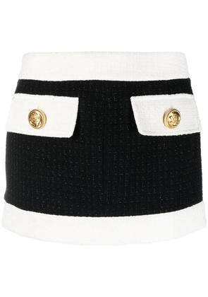 DSQUARED2 two-tone tweed miniskirt - Black