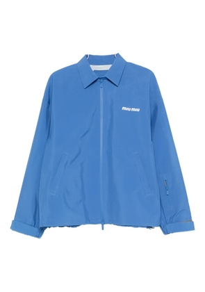 Miu Miu zip-up windbreaker - Blue