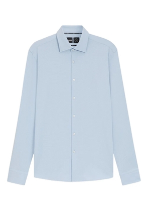 BOSS textured long-sleeve shirt - Blue