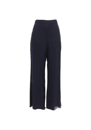 Oscar de la Renta Pre-Owned high-waisted wide-leg trousers - Blue