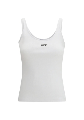 Off-White logo-embroidered top