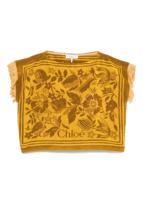 Chloé boat-neck jacquard top - Yellow