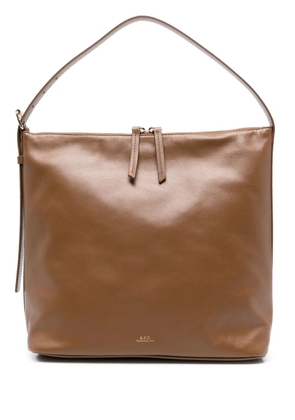 A.P.C. leather shoulder bag - Brown
