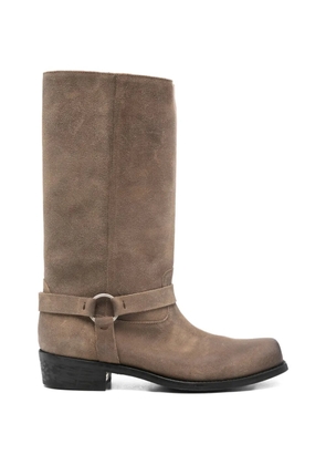 Golden Goose Biker suede boots - Brown