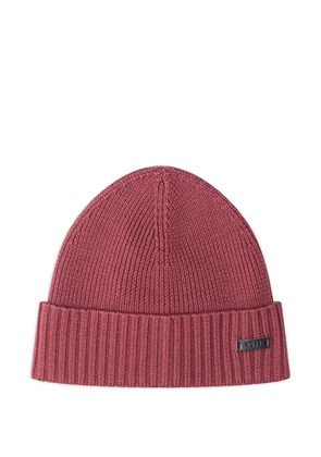 BOSS ribbed beanie hat - Red