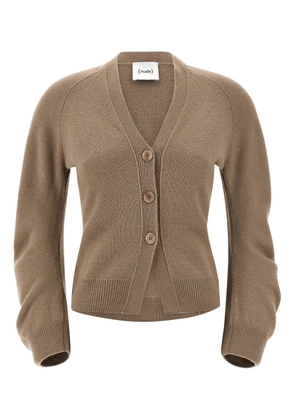 Nude long-sleeves cardigan - Neutrals