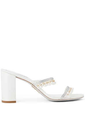 René Caovilla 90mm Chandelier mules - Silver