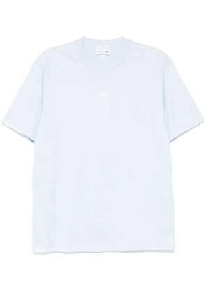 Lacoste signature-print T-shirt - Blue