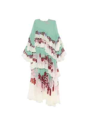 La DoubleJ ruffled floral print dress - Green