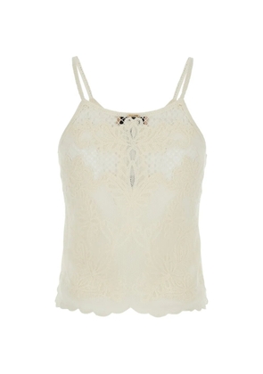 TWINSET crochet lace top - Neutrals