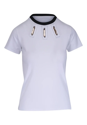 Dorothee Schumacher embellished-neck short-sleeve T-shirt - White