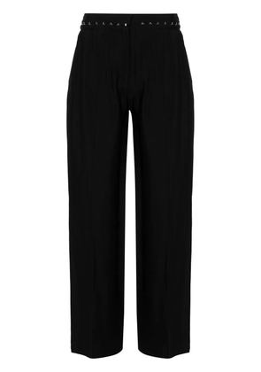 Mugler hook-eye wide trousers - Black