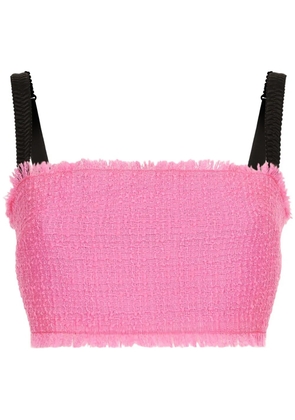 Dolce & Gabbana Rachel tweed cropped top - Pink