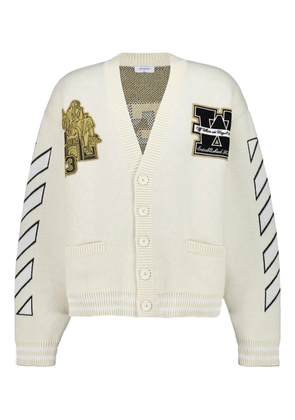 Off-White lion-embroidery cardigan - Neutrals