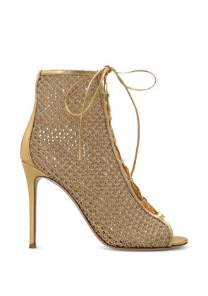 Gianvito Rossi lace-up peep-toe pumps - Gold