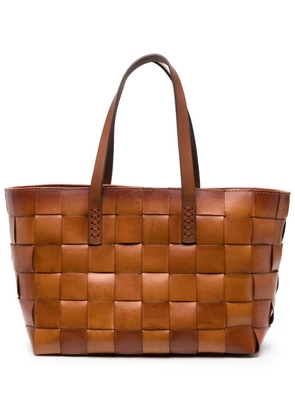 DRAGON DIFFUSION woven leather tote bag - Brown