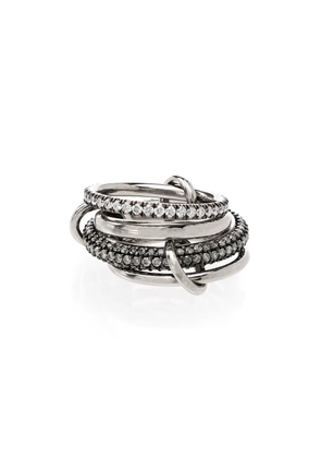 Spinelli Kilcollin 18kt black gold Vega four link diamond ring - Silver