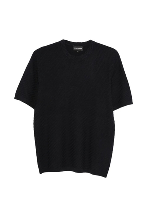 Emporio Armani textured T-shirt - Black