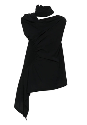 Issey Miyake crepe asymmetric blouse - Black