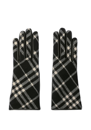 Burberry check-pattern gloves - Black