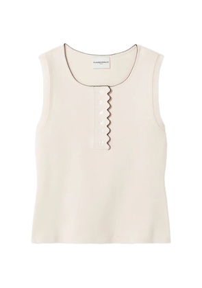 Claudie Pierlot scalloped-trim top - Neutrals