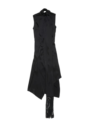 Acne Studios asymmetric fringed dress - Black
