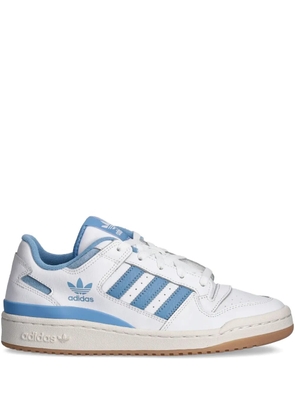 adidas three-stripe leather trainers - White
