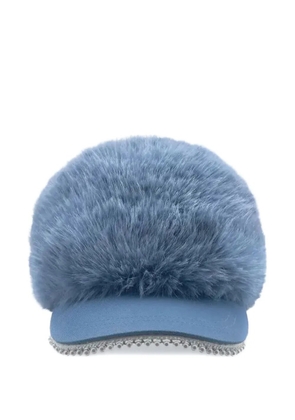 LOVETT fur baseball cap - Blue