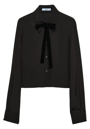 Prada bow-detail shirt - Black