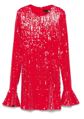 ROTATE BIRGER CHRISTENSEN sequin long-sleeves mini dress - Red