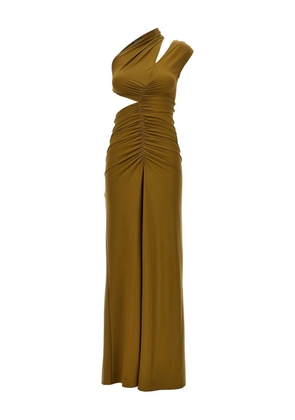 Atlein cut-out draped maxi dress - Green