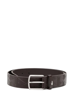 Lacoste monogram leather belt - Brown