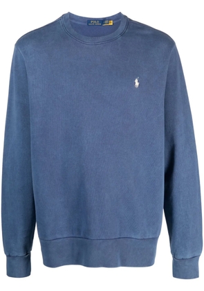 Polo Ralph Lauren logo-embroidered cotton sweatshirt - Blue