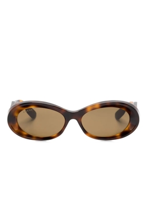 Gucci Eyewear tortoiseshell oval-frame sunglasses - Brown