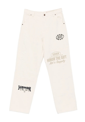 Honor The Gift logo-print trousers - Neutrals