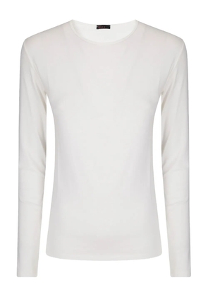 HIRA ribbed round-neck T-shirt - White