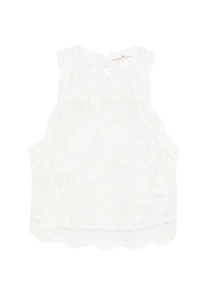 Ermanno Scervino all-over-embroidered top - White