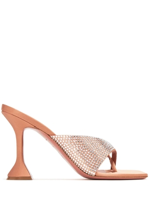 Amina Muaddi 95mm Shiona crystal-embellished sandals - Gold