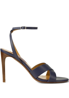 Ralph Lauren Collection Cleary criss-cross leather sandals - Blue
