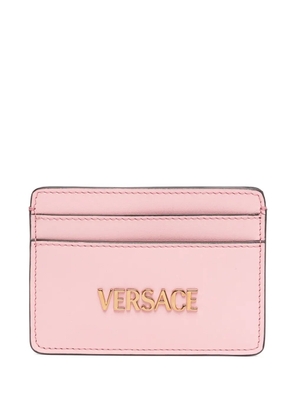 Versace logo-tag card holder - Pink