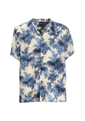 BOSS floral button shirt - Blue