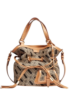 Lancel Premier Flirt geometric pattern tassel bucket bag - Neutrals