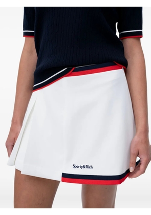 Sporty & Rich Mila pleated mini skirt - White
