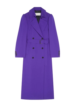 DRIES VAN NOTEN double-breasted belted coat - Purple