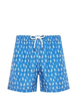Fedeli lizard-print swim shorts - Blue