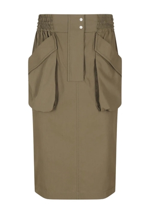 PINKO pocket-detail drawstring midi skirt - Green