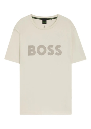 BOSS logo-print cotton T-shirt - Neutrals